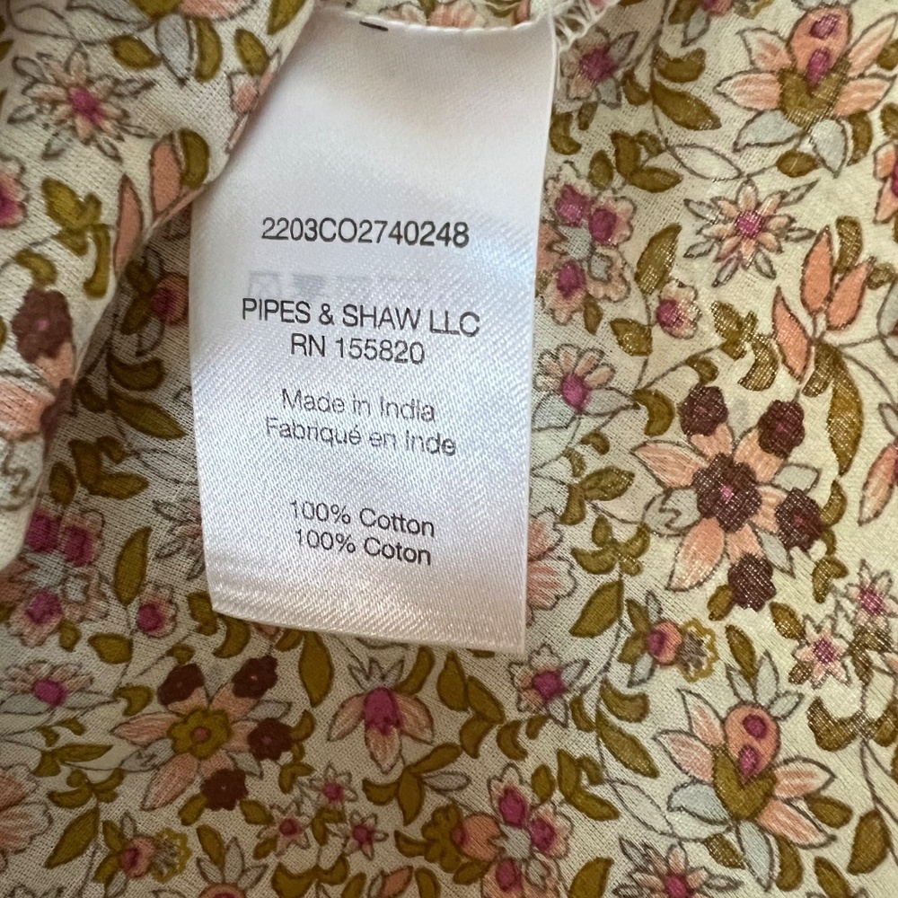 Veronica Beard Lyanna lace-trimmed floral-print cotton shirt NWT - Picture 10 of 10